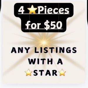 4 Pieces for $50 Star Promotion